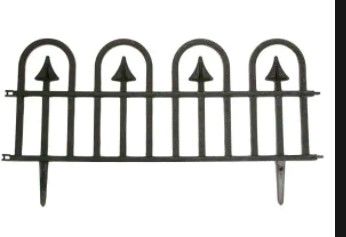 Photo 1 of 12 in. H Black Resin Garden Border Fence 23INCH (L)X 12 INCH (H)
36 PACK 