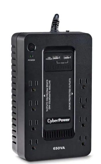 Photo 1 of CyberPower
650VA 8-Outlet UPS Battery Backup with USB