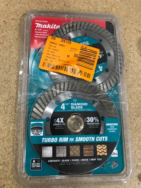 Photo 1 of 4.5 in. Turbo Rim Diamond Blade for General Purpose (2-Pack)
