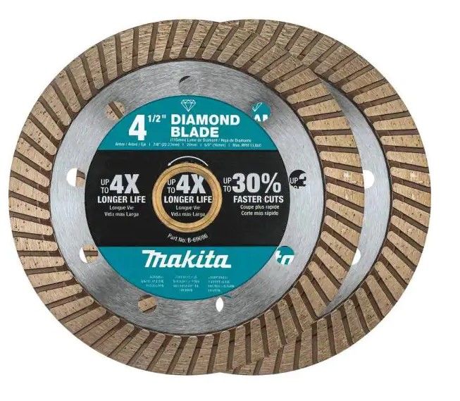 Photo 1 of 4.5 in. Turbo Rim Diamond Blade for General Purpose (2-Pack)
