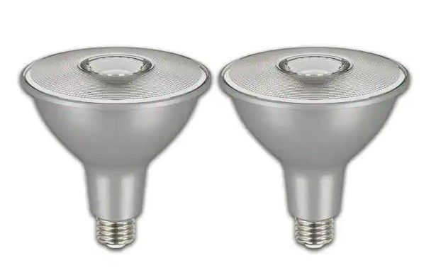 Photo 1 of 120-Watt Equivalent PAR38 Dimmable ENERGY STAR Flood LED Light Bulb Bright White (2-Pack)
