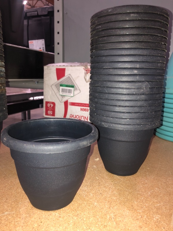 Photo 2 of 20 SETS OF- 6 Inch Caribbean Pot - Black