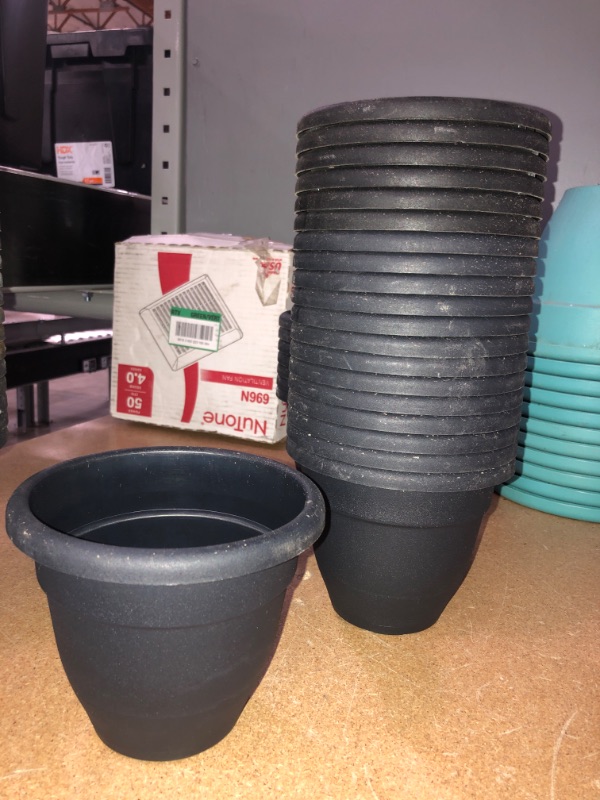 Photo 2 of 20 SETS OF- 6 Inch Caribbean Pot - Black