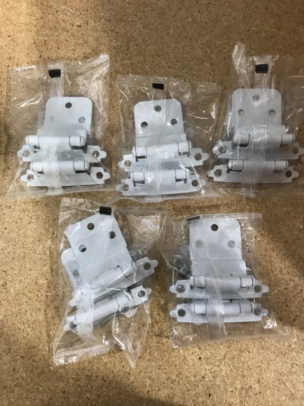 Photo 2 of 3 PACKS OF Liberty White Self-Closing 3/8 in. Inset Cabinet Hinge (1-Pair)
