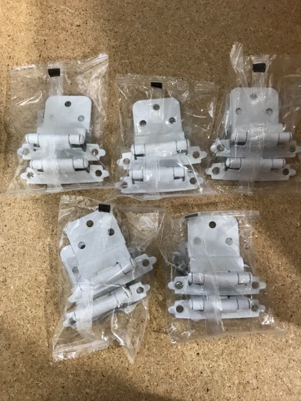 Photo 1 of 3 PACKS OF Liberty White Self-Closing 3/8 in. Inset Cabinet Hinge (1-Pair)
