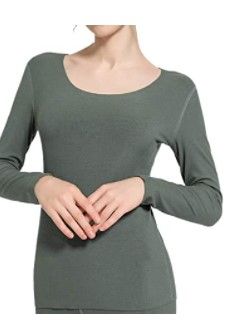 Photo 1 of Gauagbr Long Sleeve Shirts for Women, Thermal Workout Tee Shirt Scoop Neck Basic Tops - XXL
