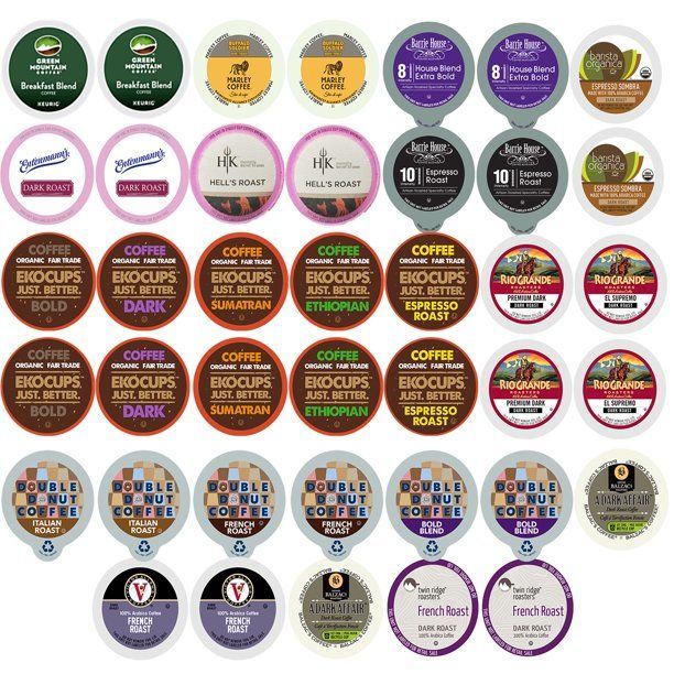 Photo 1 of BEST BY 03/15/2022
SOLD AS IS; NO REFUNDS/NO RETURNS
40-count Bold and Dark Roast Coffee Single Serve Cups For Keurig K Cup Brewers Variety Pack Sampler (Bold Sampler)