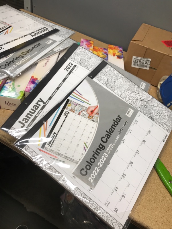 Photo 1 of **SET OF 2**
CRANBURY 2022-2023 Coloring Desk Calendar - (13.25x17") Coloring Calendar, Use to June 2023, Doodle Deskpad Calendar 2022, Desk or Wall Calendar, Adult Coloring Calendar, Stickers for Calendars
