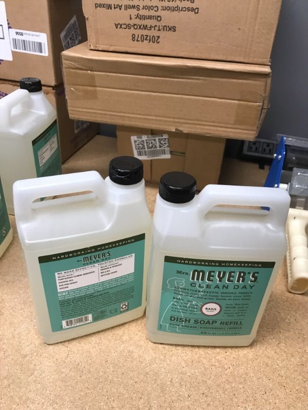Photo 1 of **SET OF 2**
Mrs. Meyer's Dishwashing Liquid Dish Soap Refill, Cruelty Free Formula, Basil Scent, 48 oz
