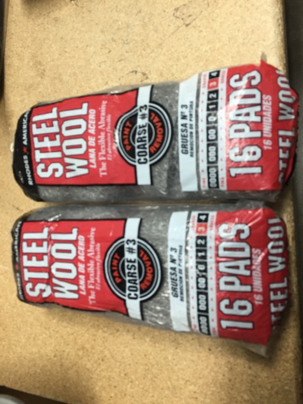 Photo 1 of 2 pack #3 Rhodes American Steel Wool Pad Course, PK 16