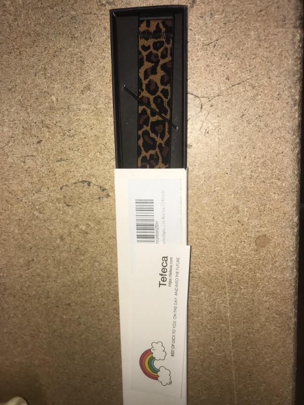 Photo 2 of Tefeca Replacement Band for Fitbit Versa 3 and Fitbit Sense (Dark Cheetah,L fits Wrist Size : 7.0-7.5 inch)