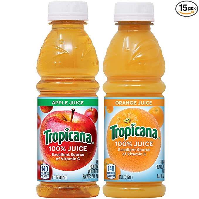 Photo 1 of *** EXP: JULY 10 2022**  ** NON-REFUNDABLE**  ** SOLD AS IS **
Tropicana 100% Juice, Apple and Orange Juice Variety Pack, 10 Fl Oz (Pack of 15)
