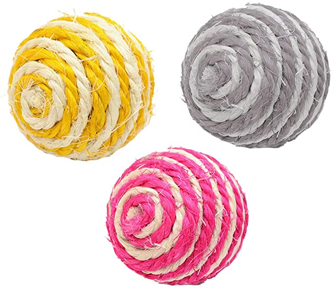 Photo 1 of ** SETS OF 2**
10Pcs Cat Toy Ball Sounding Sisal Ball Interactive Cat Ball Cat Rolling Ball Random Color Scratch Cat Toy (1.5")
** ONLY PINK AND GREY**