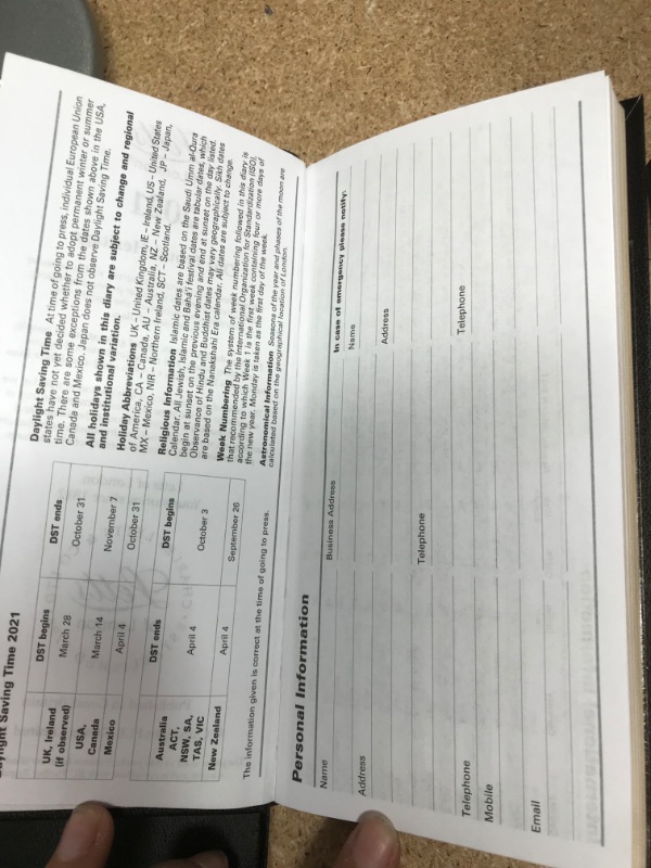 Photo 2 of ** SETS OF 3**
Letts Classic Week to View 2021 Planner with Gold Corners, Horizontal, Black, 6.625 x 3.25 inches (C32SBK-21)
