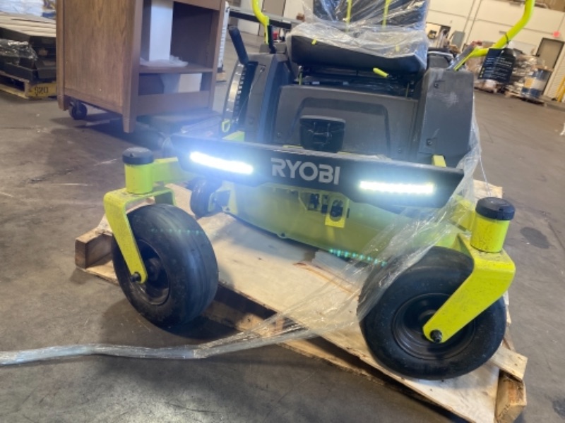 Photo 3 of RYOBI 42 in. 100 Ah Battery Electric Riding Zero Turn Mower