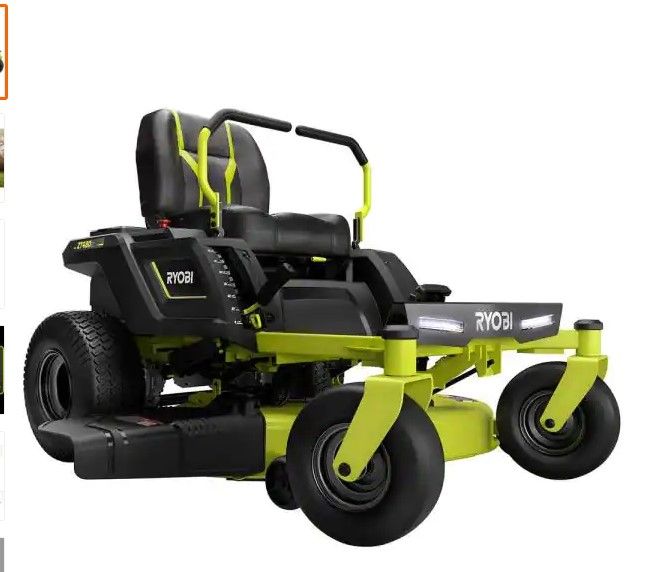 Photo 1 of RYOBI 42 in. 100 Ah Battery Electric Riding Zero Turn Mower