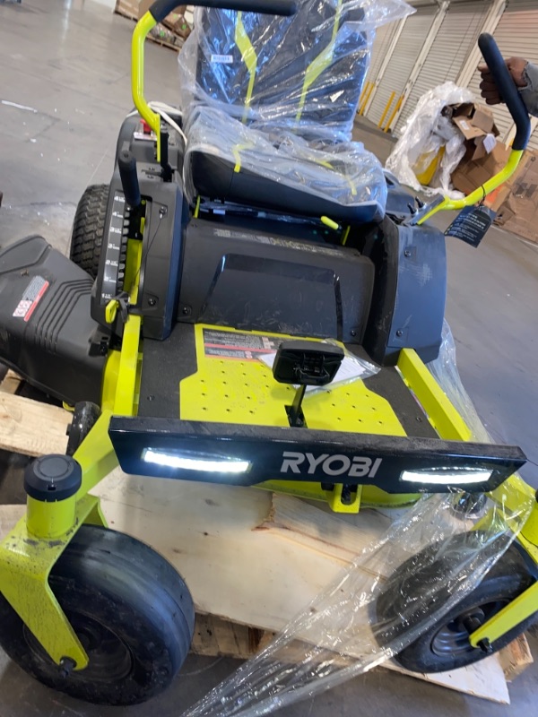 Photo 2 of RYOBI 42 in. 100 Ah Battery Electric Riding Zero Turn Mower