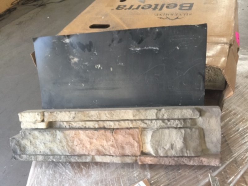 Photo 2 of **6 BOXES **EACH BOX CONTAINS 8 PIECES**SOME STONES HAVE CRACKS DUE TO SHIPPING**
6 in. x 24 in. Stone Veneer Ledgestone Pre-cut Corners Monument Valley (Box of 8)

