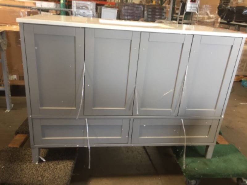 Photo 7 of **TOP OF COUNTER ON LEFT SIDE OF SINK IS CRACKED**FAUCET NOT INCLUDED**
Sommerville 47" Inch Single Bathroom Vanity In Grey