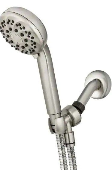 Photo 1 of Waterpik
Height Select 7-Spray Patterns with 1.8 GPM 4 in. Height Select Wall Mount Handheld Shower Head in Brushed Nickel