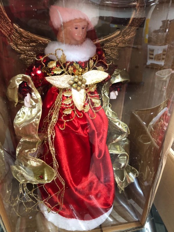 Photo 1 of 18 in Angel tree topper -RED --2 PACK 