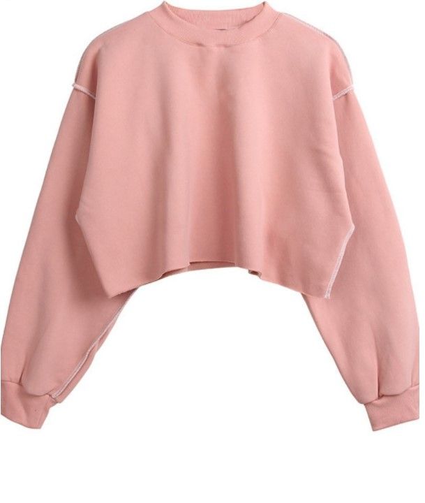 Photo 1 of Miss Sparkling > Tops > #D2050910 pink sweater Cropped Crew