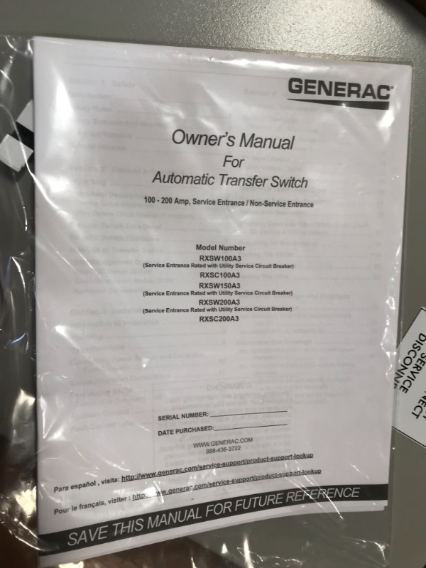 Photo 1 of Generac Circuit Automatic Transfer Switch