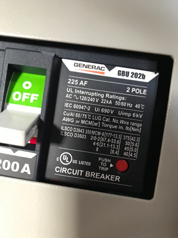 Photo 1 of Generac Circuit Automatic Transfer Switch