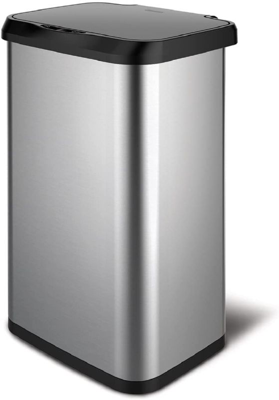 Photo 1 of **NEEDS TO BE DEEP CLEANED**
Glad Stainless Steel Trash Can with Clorox Odor Protection | Touchless Metal Kitchen Garbage Bin with Soft Close Lid and Waste Bag Roll Holder, 20 Gallon, Motion Sensor

