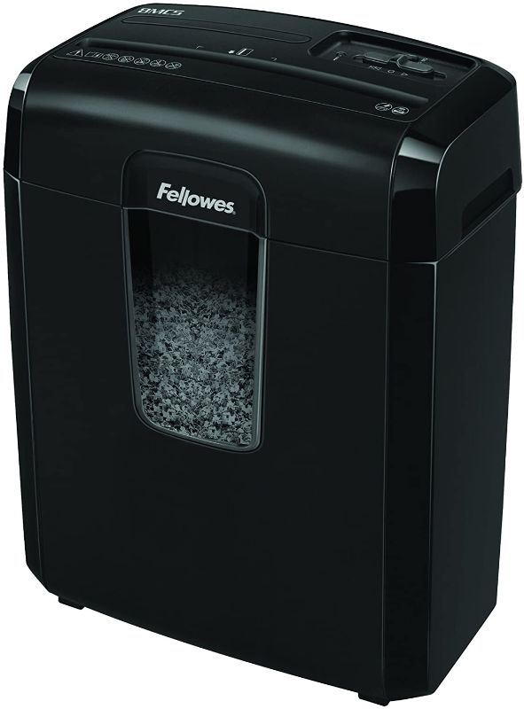 Photo 1 of **PARTS ONLY** DOES NOT POWER ON WHEN PLUGGED INTO POWER OUTLET**
Fellowes Powershred 8MC5 8-Sheet Micro-Cut Paper Shredder, Black
