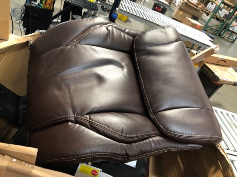 Photo 5 of **MISSING HARDWARE**
La-Z-Boy Bellamy Bonded Leather Executive Office Chair with Memory Foam Cushions, Brown
