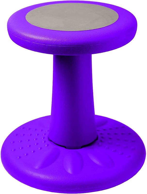 Photo 1 of Active Kids Chair – Wobble Chair Toddlers, Pre-Schoolers - Age Range 3-7y – Grades K-1-2 - 14" High – Flexible Seating Classroom - Helps ADD/ADHD - Corrects Posture & Strengthens Core - Purple
