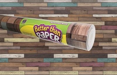 Photo 1 of 2 PACK**Teacher Created Resources Better Than PaperRoll, 4 X 12, Reclaimed Wood (TCR77399) | Quill
