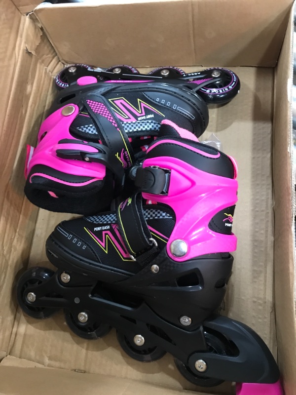 Photo 2 of Hiboy Adjustable Inline Skates with All Light up Wheels, 
S - Little Kids (12C-2Y)
