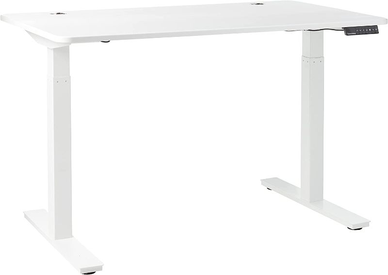 Photo 1 of INCOMPLETE: Autonomous Edition Smart Hybrid Dual Motor Electric Standing Desk Frame Classic Top, 28"-47" Height Range, 39"-70" Length Range, White-White 29"D x 53"W x 48"H
(DESK TOP ONLY)