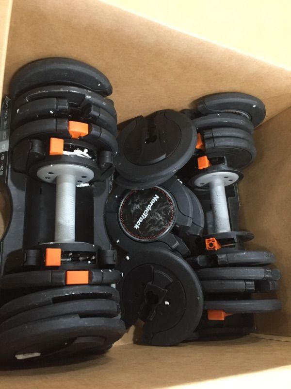 Photo 3 of **PARTS ONLY**NOT COMPLETE***
 NordicTrack 55 lb Select-a-Weight Dumbbell Pair, Black
