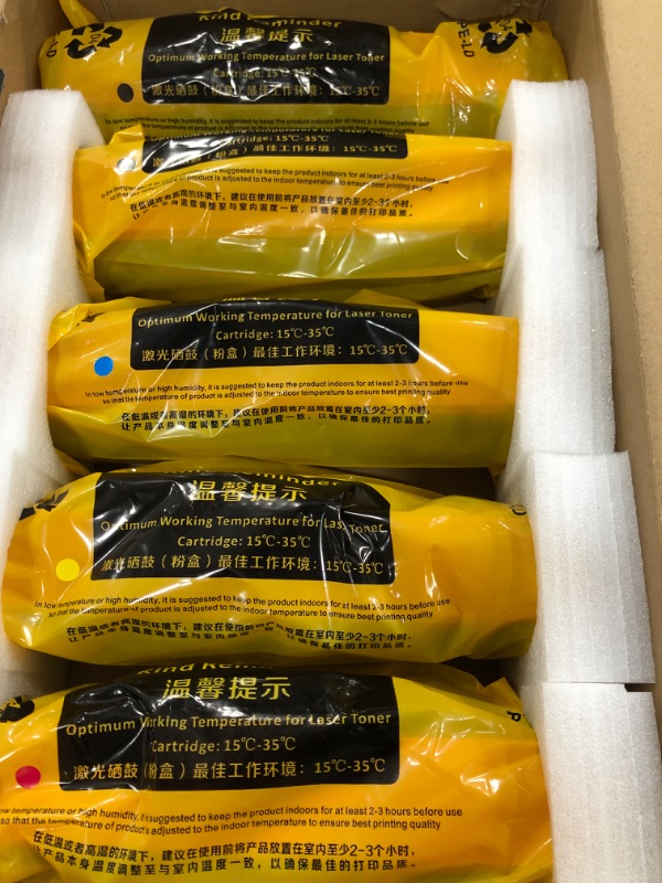 Photo 1 of 201X MFP M252DW Toner Cartridge: 5 Packs High Yield Toner Cartridges Compatible CF400X CF401X CF402X CF403X Replacement for HP Color Laser Pro MFP M277DW M277N M277C6 M277 M252 Series Printer
