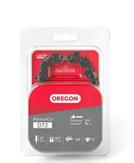 Photo 1 of 
Oregon
D72 Chainsaw Chain for 20 in. Bar Fits Echo, Husqvarna, Stihl, Dolmar, Jonsered, Stihl, Remington and more