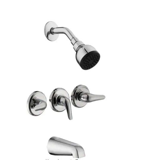 Photo 1 of 
Glacier Bay
Aragon 3-Handle 1-Spray Tub and Shower Faucet in Chrome (Valve Included)