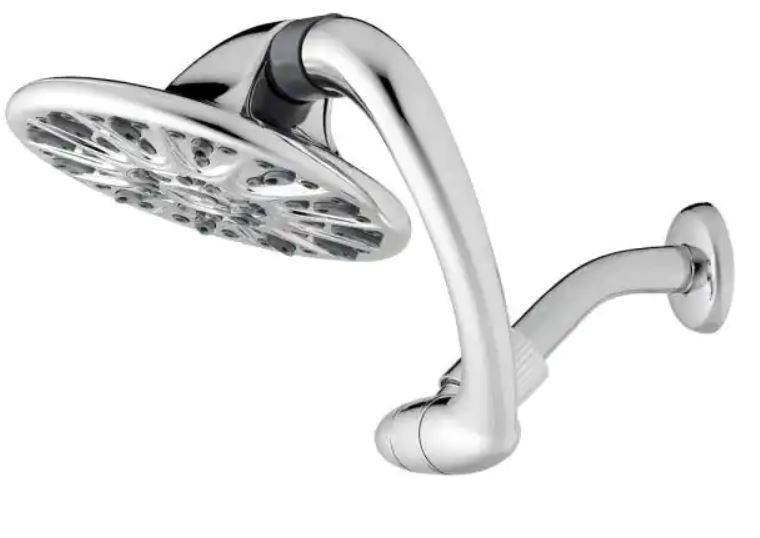 Photo 1 of 
Waterpik
6-Spray 7 in. Single Wall Mount 1.8 GPM Fixed Rain Shower Head in Chrome