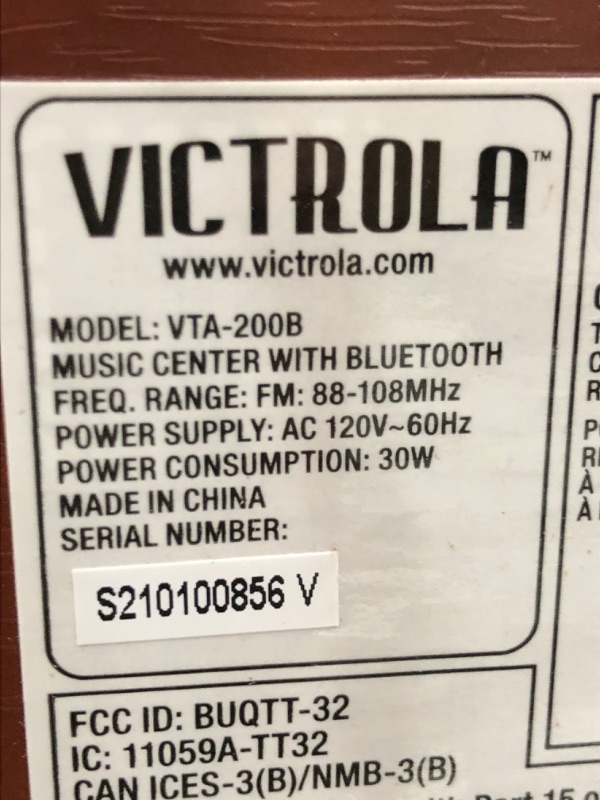 Photo 5 of tested**Victrola Nostalgic 6-in-1 Bluetooth Record Player & Multimedia Center with Built-in Speakers - 3-Speed Turntable, CD & Cassette Player, 