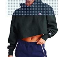 Photo 1 of Champion Women's Reverse Weave Cropped Cut-Off Hoodie, Left Chest C
