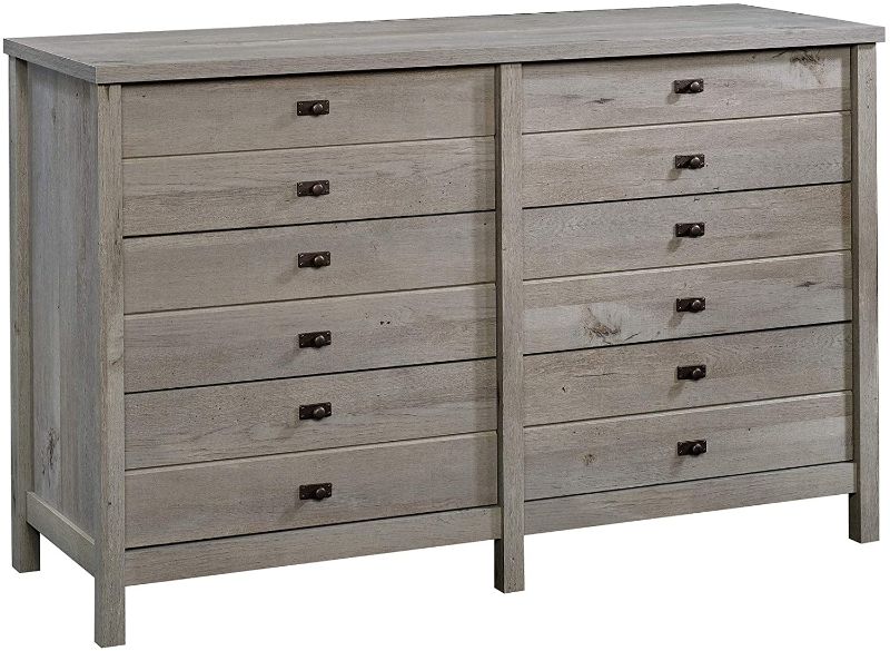 Photo 1 of **BOX 2 OF 2 ONLY**Sauder Cottage Road Dresser, L: 56.77" x W: 19.29" x H: 35.35", Mystic Oak Finish
