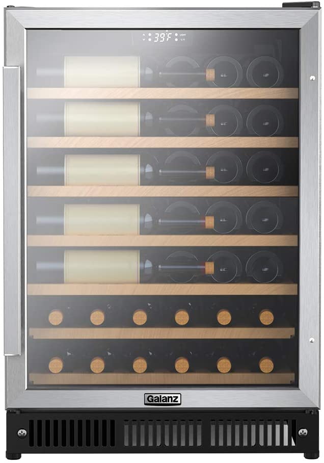 Photo 1 of ***DAMAGED***
Galanz GLW57MS2B16 47 Bottle Built in Wine Refrigerator, Digital Temperature Control, White LED Interior Lighting, 5.7 Cu. Ft., Stainless Steel