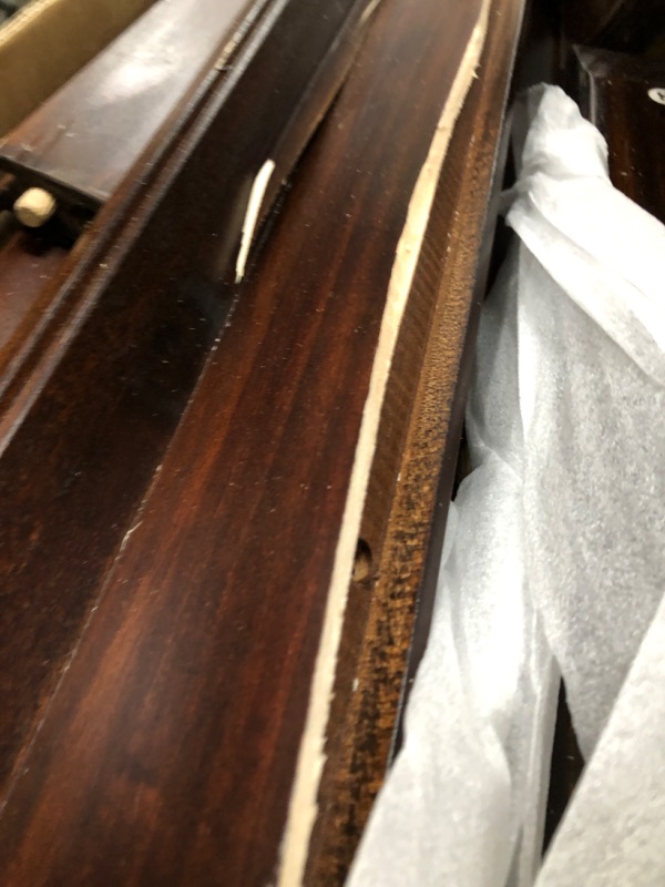 Photo 1 of ***DAMAGE SHOWN IN PICTURE, INCOMPLETE, BOX 1 OF 2** Max & Lily Solid Wood Twin-Size Bed with Trundle Bed, Espresso
