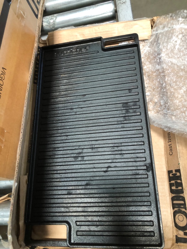Photo 1 of ***DIRTY*** Pro-Grid 20 in. Black Cast Iron Reversible Stovetop Griddle with Handles
