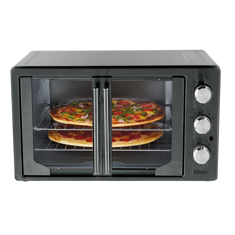 Photo 1 of **MINOR DENTS, SHOWN IN PICTURE*** 31160840 Oster Digital French Door Oven with Convection, Metallic Charcoal
