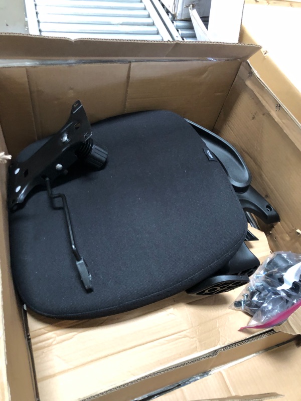 Photo 3 of ***HARDWARE LOOSE IN BOX*** Flash Furniture High Back Black Mesh Ergonomic Swivel Office Chair with Black Frame and Flip-up Arms
