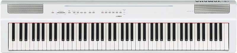 Photo 1 of Yamaha P125 88-Key Weighted Action Digital Piano with Power Supply and Sustain Pedal, White
