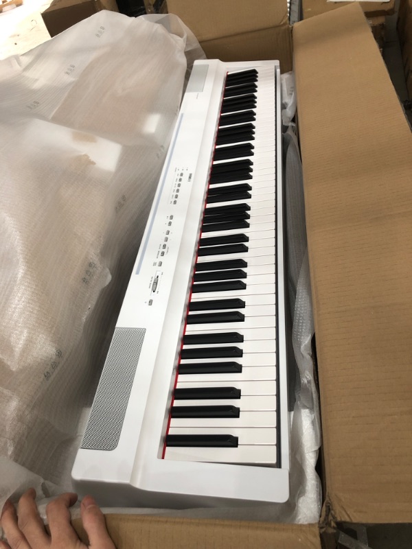 Photo 5 of Yamaha P125 88-Key Weighted Action Digital Piano with Power Supply and Sustain Pedal, White
